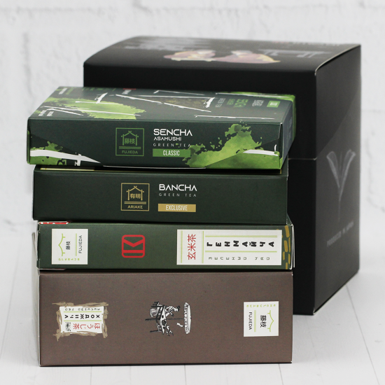 Подарочный набор №5 "Японки пьют чай" (Ходжича Exclusive, Банча Exclusive, Генмайча Premium, Сенча Асамуши Classic)